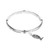 2.25" Silver Philippians 4:13 with Filigree Fish Drop Stretch Bangle Bracelet - IMAGE 1