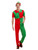 40" Red and Green Elf Men Adult Christmas Costume - Medium - IMAGE 2