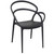 33" Black Outdoor Patio Round Dining Arm Chair - IMAGE 1