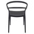 33" Black Outdoor Patio Round Dining Arm Chair - IMAGE 4