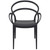 33" Black Outdoor Patio Round Dining Arm Chair - IMAGE 5