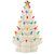 13.25" Lighted White Retro Porcelain Christmas Tree - Multi-Color Lights - IMAGE 1