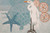 Coastal Heron Blue and White Hand Hooked Rectangular Door Mat 22" x 34" - IMAGE 1