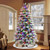 Pre-lit Flocked Halifax Artificial Christmas Tree - 7.5’ - Color Select Light - IMAGE 2