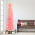 Pre-lit Flocked Pink Pencil Artificial Christmas Tree - 7.5’ - Clear Lights - IMAGE 2