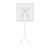 42.5" White Folding Square Outdoor Patio Bar Table - IMAGE 4