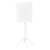 42.5" White Folding Square Outdoor Patio Bar Table