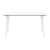 55" White Rectangular Laminated Top Outdoor Patio Dining Table - IMAGE 2