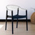 Curved Backrest Outdoor Patio Dining Arm Chair - 32" - Black and Clear - IMAGE 1
