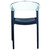 Curved Backrest Outdoor Patio Dining Arm Chair - 32" - Black and Clear - IMAGE 5