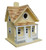 10" Fully Functional Yellow Beach Side Cottage Outdoor Garden Birdhouse - IMAGE 1