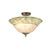 13.25" Antique Brass Cadena Mosaic Flush Mount Hanging Ceiling Light Fixture - IMAGE 1
