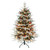 Pre-lit Full Flocked Halifax Fir Artificial Christmas Tree - 4.5’ - Clear Lights - IMAGE 1