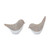 Set of 2 White and Brown Wicker Bird Tabletop Figurines 7" - IMAGE 1