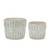 Distressed Pots - 7.25" - Beige and White - Set of 2 - IMAGE 1