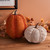 Woven Pumpkin Fall Harvest Decorations - 8.25" - White and Orange - Set of 2 - IMAGE 2