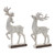 Carved Reindeer Christmas Tabletop Decorations - 14.5" - Set of 2 - IMAGE 1