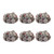 Frosted Pine Cone Christmas Votive Candle Holders - 7.25" - Brown and Red - IMAGE 1