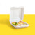 150-Count 3-Compartment Hinged White Meal Prep/Take Out Containers - 9" - IMAGE 2