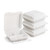 150-Count 3-Compartment Hinged White Meal Prep/Take Out Containers - 9" - IMAGE 5