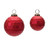 Hammered Glass Christmas Ball Ornaments - 4" (100mm) - Red - 4ct - IMAGE 2