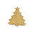 8.75" Golden Cast Iron Christmas Tree Tabletop Decoration - IMAGE 1