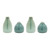 Abstract Ceramic Bud Vases - 5" - Blue and Green - Set of 2 - IMAGE 1