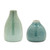 Abstract Ceramic Bud Vases - 5" - Blue and Green - Set of 2 - IMAGE 2