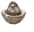 4.25” Hedgehog with Coconut Outdoor Garden Statue - IMAGE 1