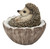 4.25” Hedgehog with Coconut Outdoor Garden Statue - IMAGE 3