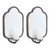 Mirror Wall Sconce Candle Holders - 20" - Black - Set of 2 - IMAGE 1