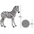 35.5" Zairen the Zebra Outdoor Garden Statue