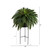 4.25'  Artificial Boston Fern Plant in Black Planter with Stand - IMAGE 4