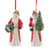 Santa with Cardinal Christmas Ornaments - 4.5" - Set of 6 - IMAGE 1