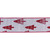 Christmas Tree Wired Craft Ribbon - 4" x 5 Yards - White and Red - IMAGE 1