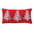 22.5" Embroidered Pine Tree Rectangular Christmas Throw Pillow - IMAGE 1