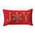 Set of 2 Red Beaded "Joy" and  "Noel" Christmas Throw Pillows 19" - IMAGE 2