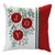 Embroidered "Joy" Christmas Throw Pillow - 17" - Red and Green - IMAGE 1