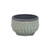 6.5" Blue Round Pot with Overlapping Leaf Embossed Outdoor Planter Pot - IMAGE 2