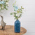 Vine Leaf Decorative Vases - 8.75" - Blue - Set of 2 - IMAGE 2