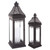Ornate Punched Candle Lanterns - 24.5" - Black - Set of 2 - IMAGE 1