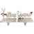 Set of 2 Silver Reindeer Merry Christmas Metal Stocking Holders 5.5" - IMAGE 1