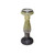 Crackled Glass Pillar Candle Holder - 12" - White and Gray - IMAGE 1
