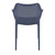 32.25" Gray Outdoor Patio Dining Arm Chair - Extra Large - IMAGE 5
