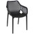 32.25" Black Outdoor Patio Dining Arm Chair - Extra Large - IMAGE 1