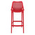 41.25" Red Solid Outdoor Patio Bar Stool - IMAGE 3