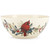 7" Ivory Christmas Red Cardinal Bird With Gold Lining Round Serving Bowl - IMAGE 1