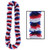 Club Pack of 100 Red, White and Blue Patriotic Soft-Twist Poly Party Leis - IMAGE 1