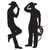 Western Cowboy Silhouette Cutouts - 37" - Black - Pack of 24 - IMAGE 2