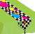 Club Pack of 12 Black and White Retro 80's Party Shapes Table Runner 6' - IMAGE 2